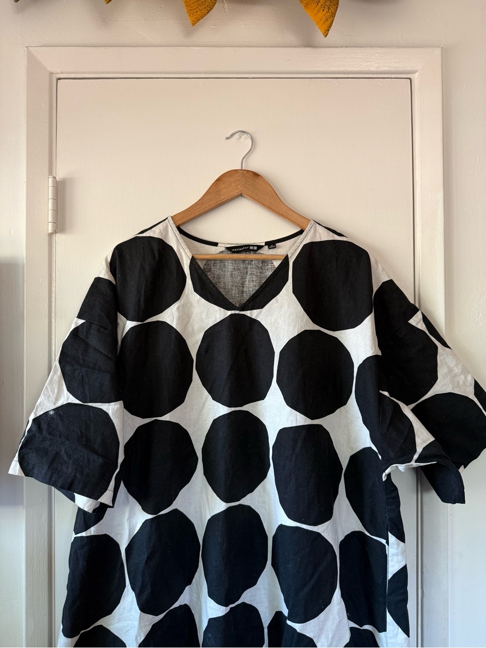 Marimekko x Uniqlo Black and White Polka Dot Cotton Dress - Picture 3 of 4